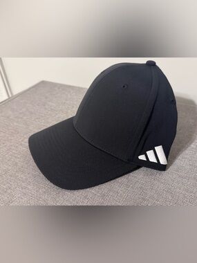adidas Black Baseball Cap with White Logo